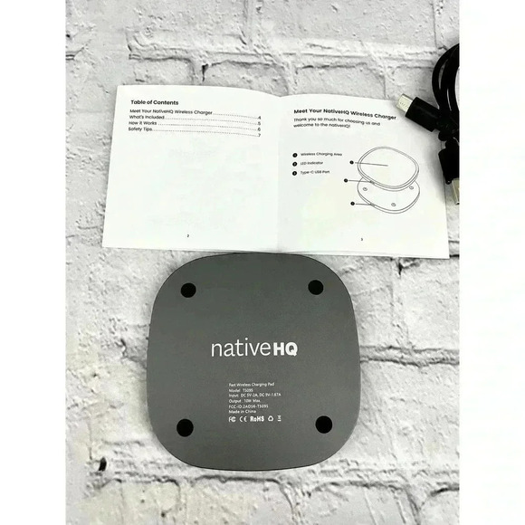 NEW Wireless Charger Fast Charging Quick Device Cable Manual - Picture 6 of 8